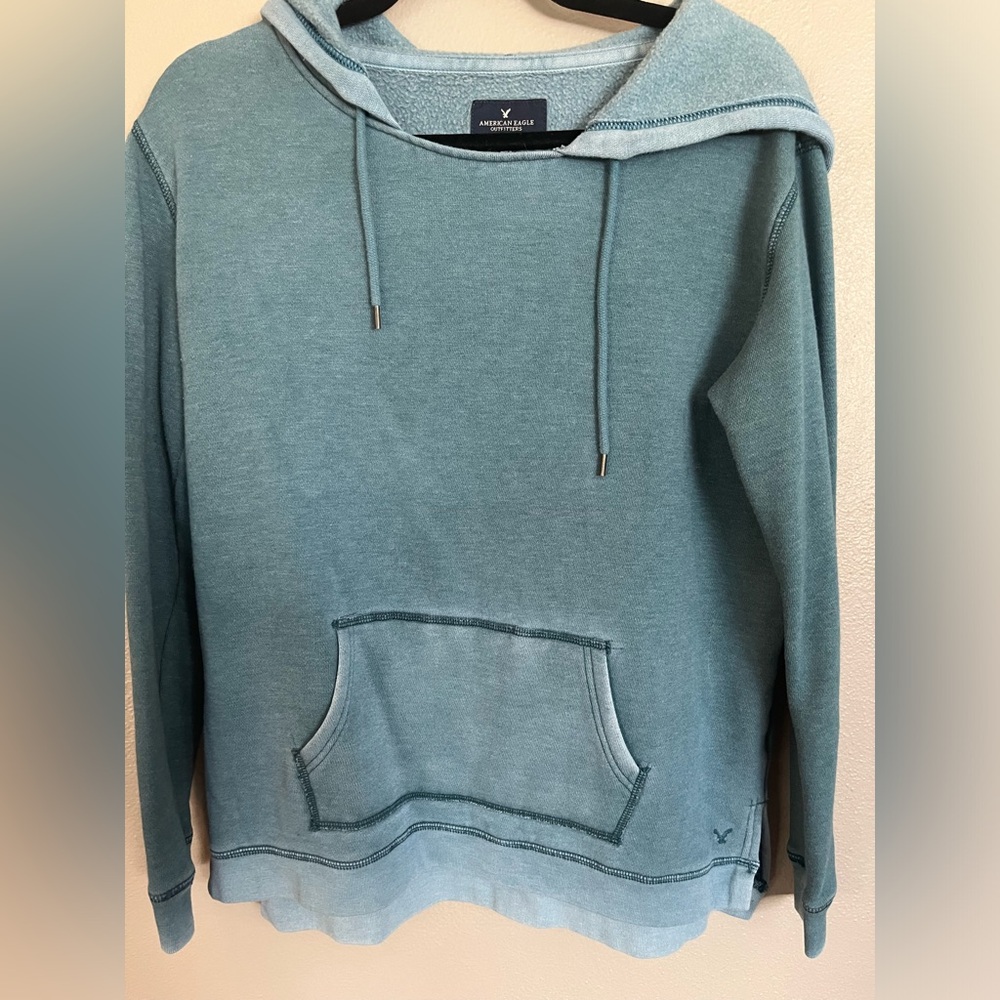 American Eagle - Teal Cozy Pullover Sweatshirt Hoodie